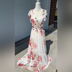Premier Amour Floral Maxi Dress Size 12